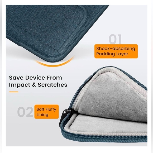 NWOT MoKo Blue Tablet Sleeve Bag, Fits 9”- 11” Devices, Waterproof Polyester - Picture 4 of 13